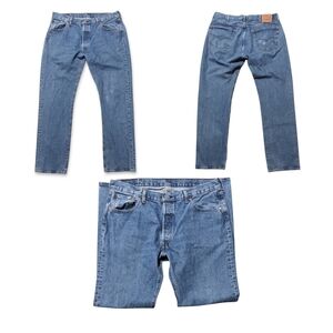 Levi's 501XX Jeans Mens 36x34 (Fits 36X32) Blue Straight Button Fly Denim
